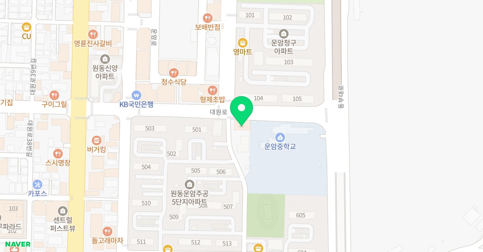순수 수학 영어학원 위치