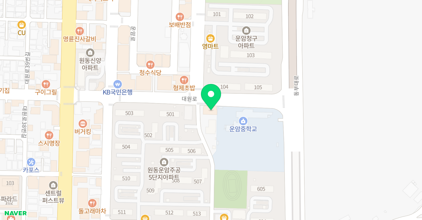 주니퍼 실용음악학원 오산분원 위치