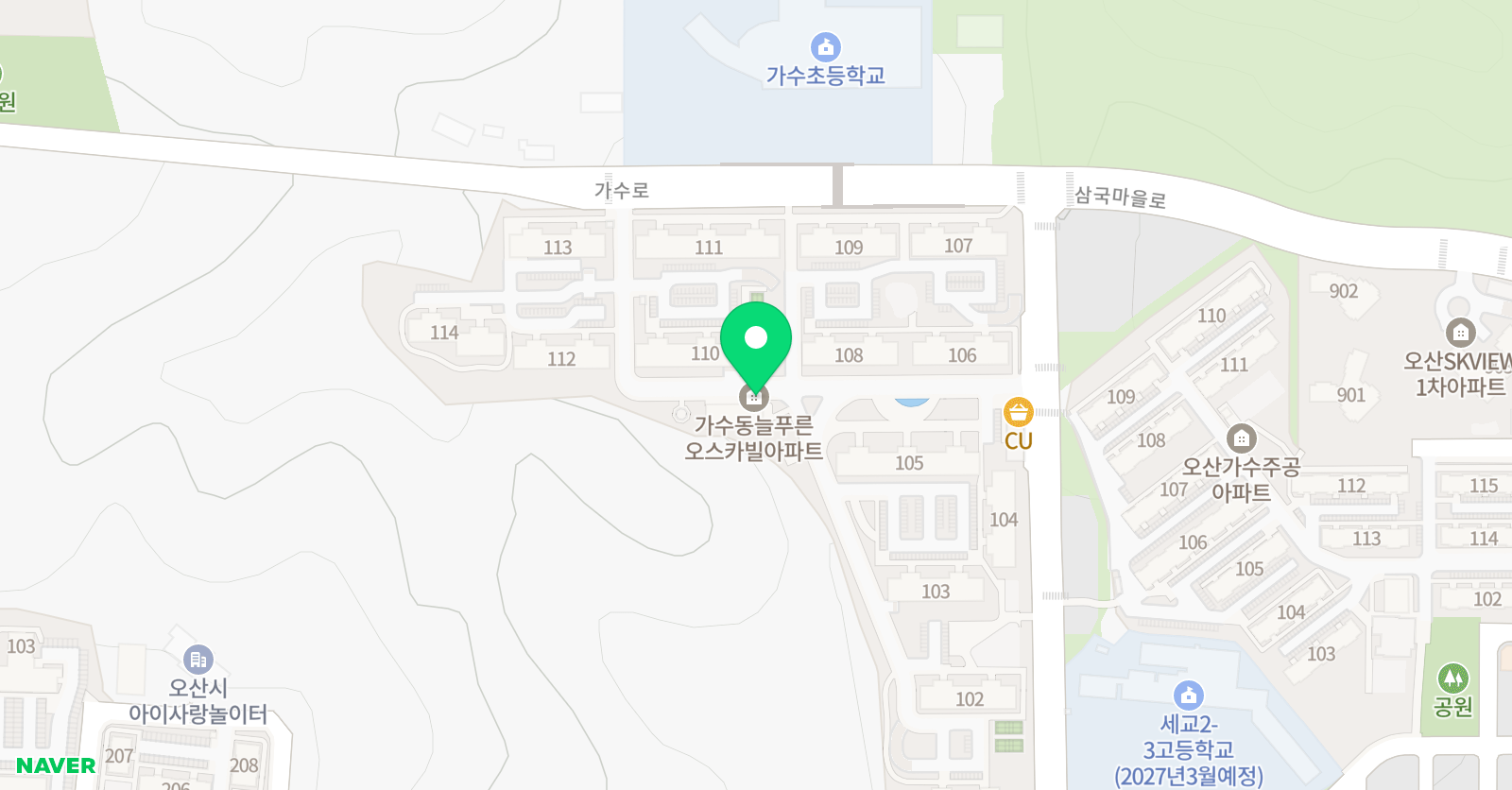 웅진스마트올클래스 공부방 가수동오스카빌111동 위치