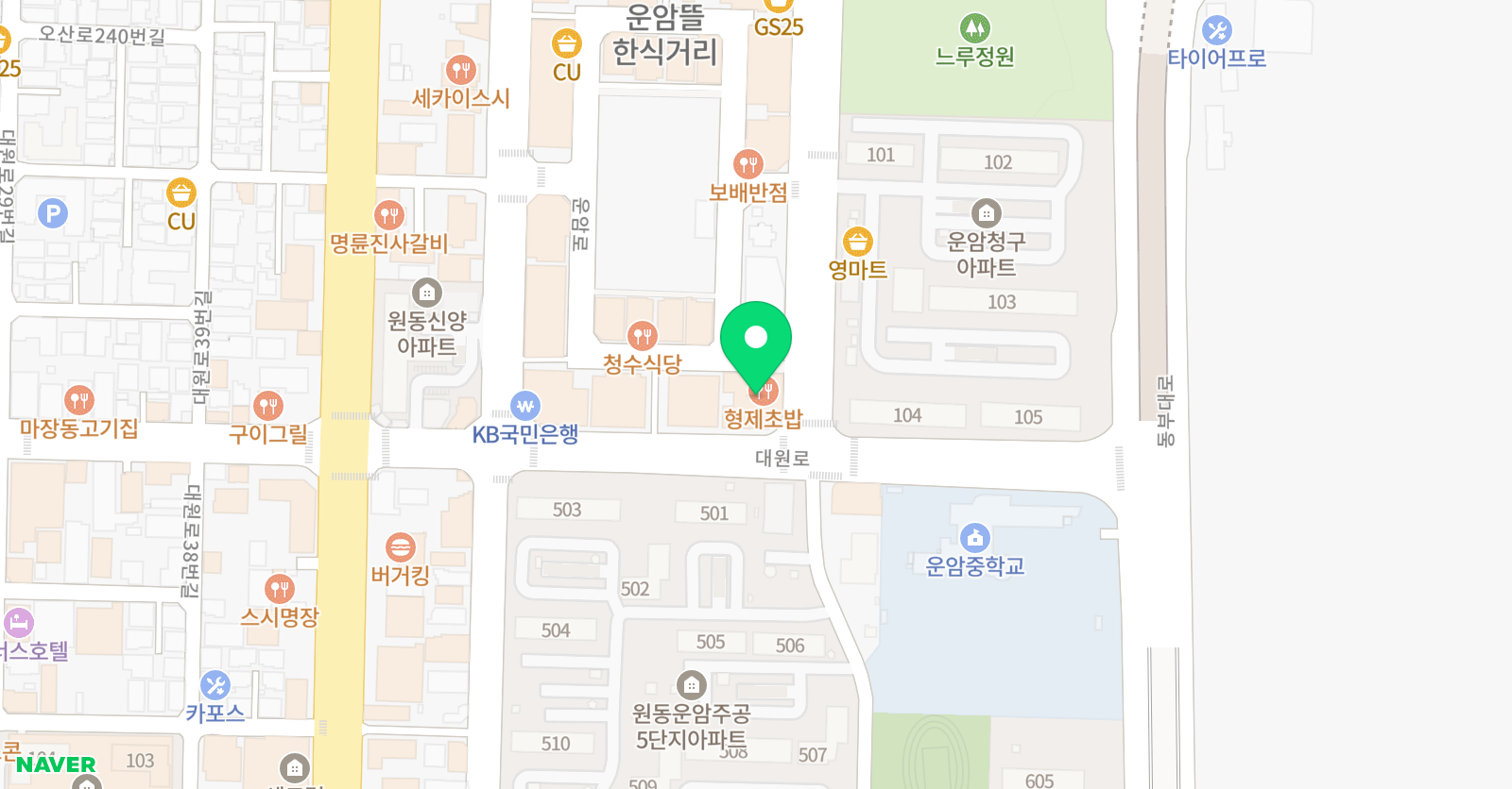 3030영어 원동운암러닝센터 위치