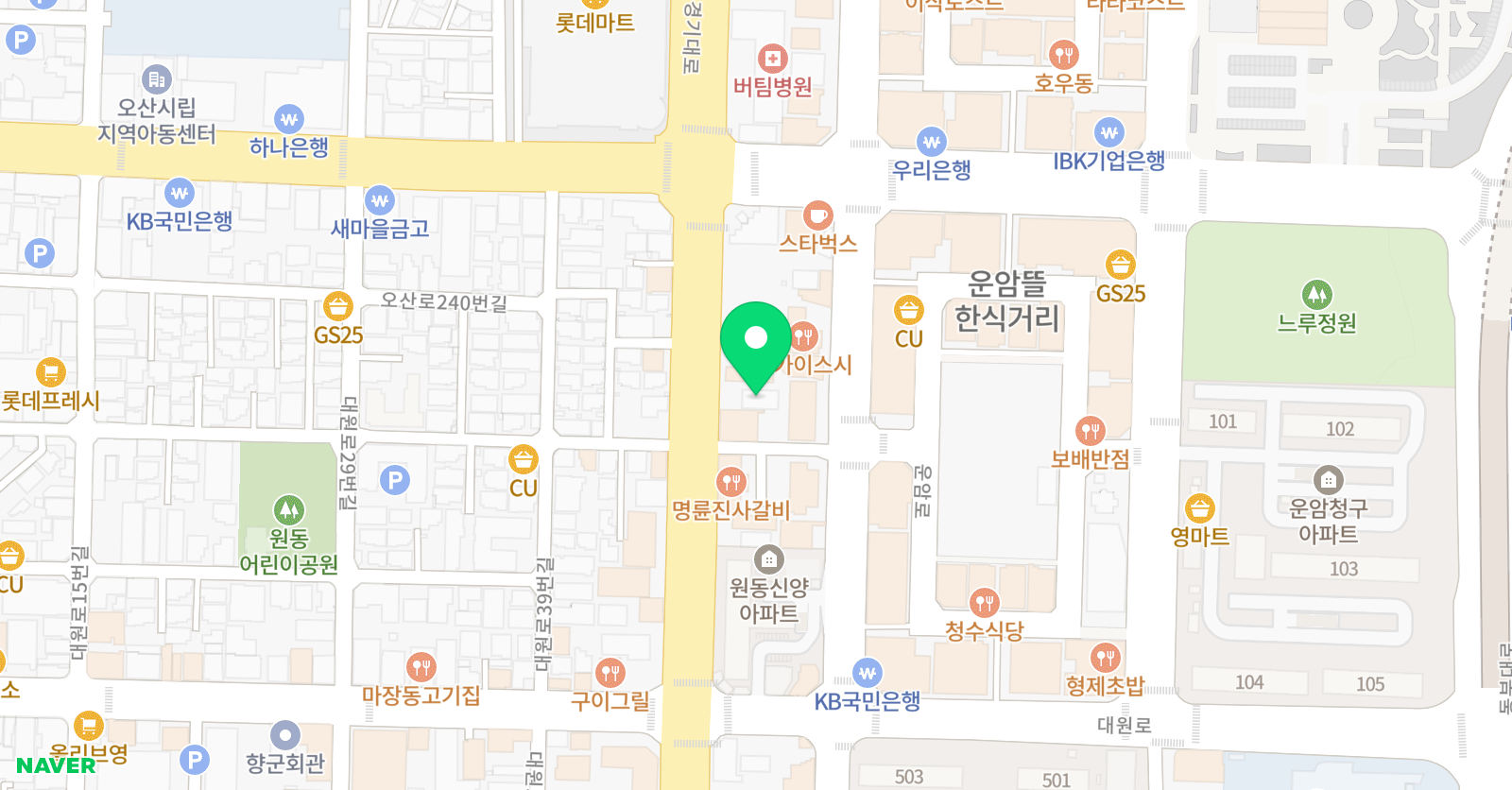 액터스엘아트센터 학원 위치