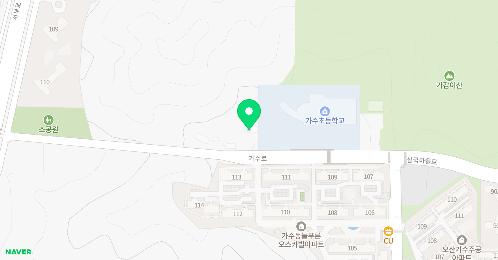 더오름 학원 가수초점 위치
