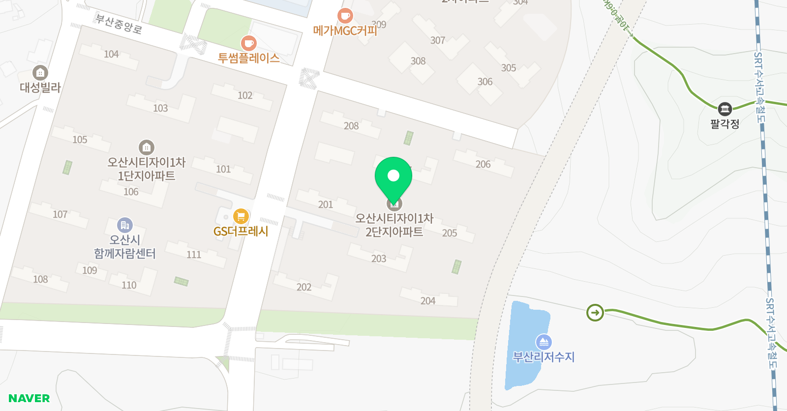 미래엔 수학학원 오산시티자이교실 위치