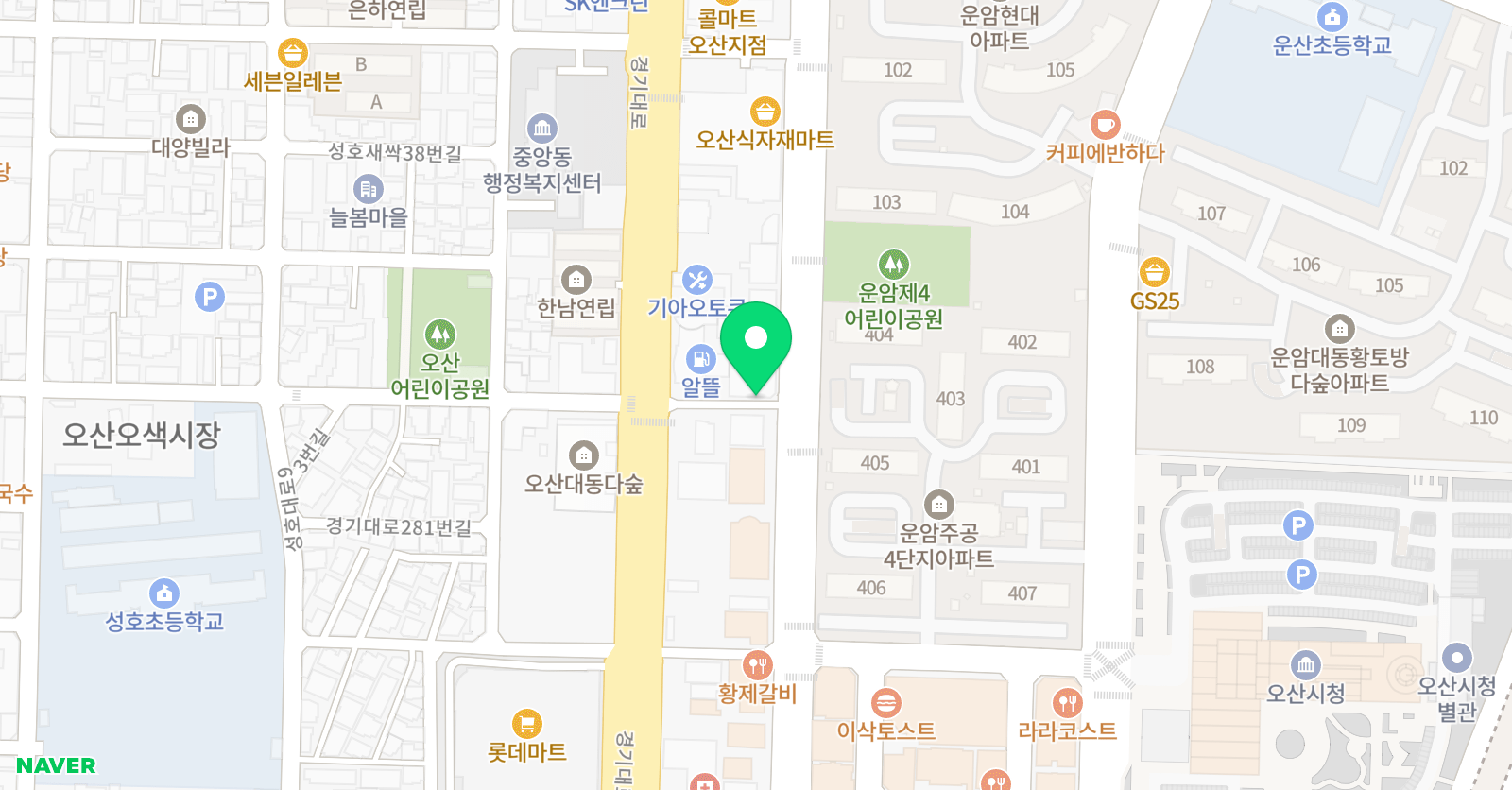 쎈 수학러닝센터 쎈 영수학원 위치