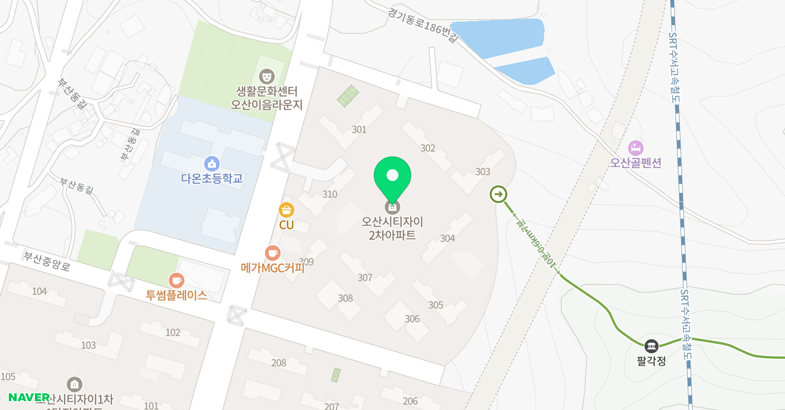 윤선생 우리집앞 영어교실 오산다온점 위치
