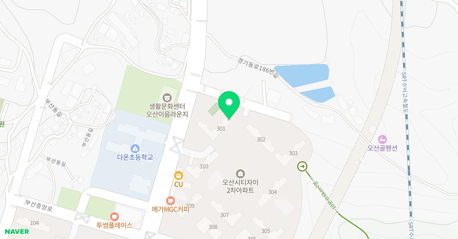 능률주니어랩 오산시티자이2차 교실 위치