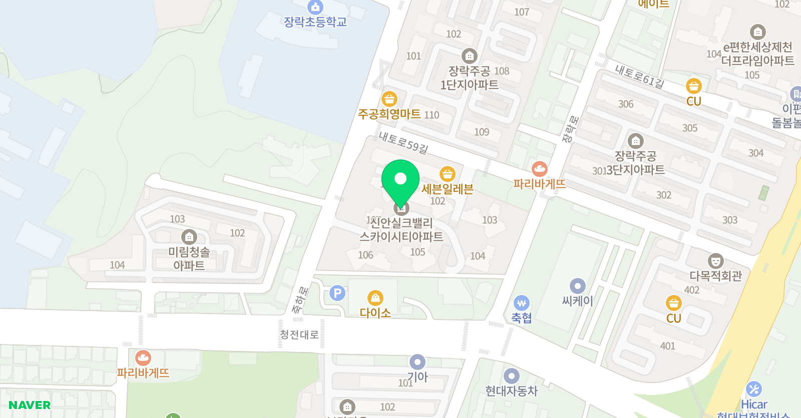 대교하이캠퍼스 장락학원 위치