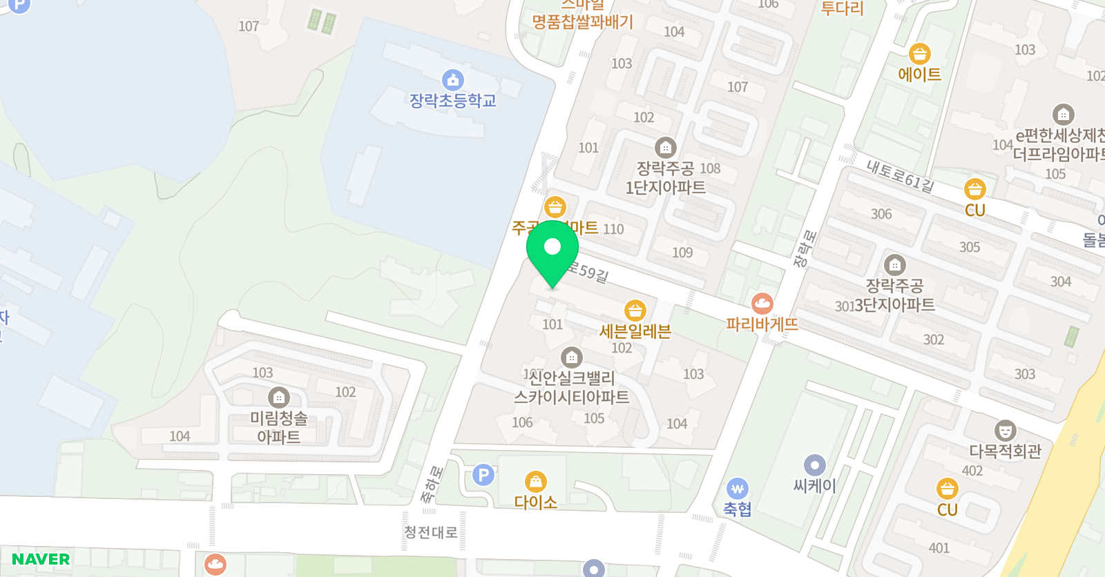 윤선생 우리집앞영어교실 장락동점 위치