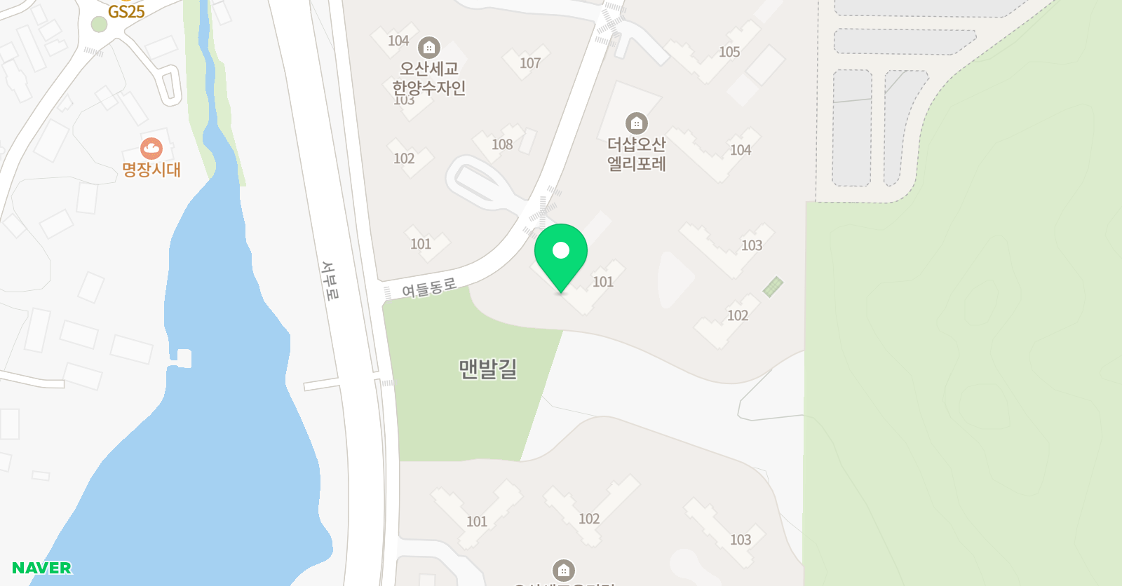 영재들의미술상자 오산엘리포레교육원 위치