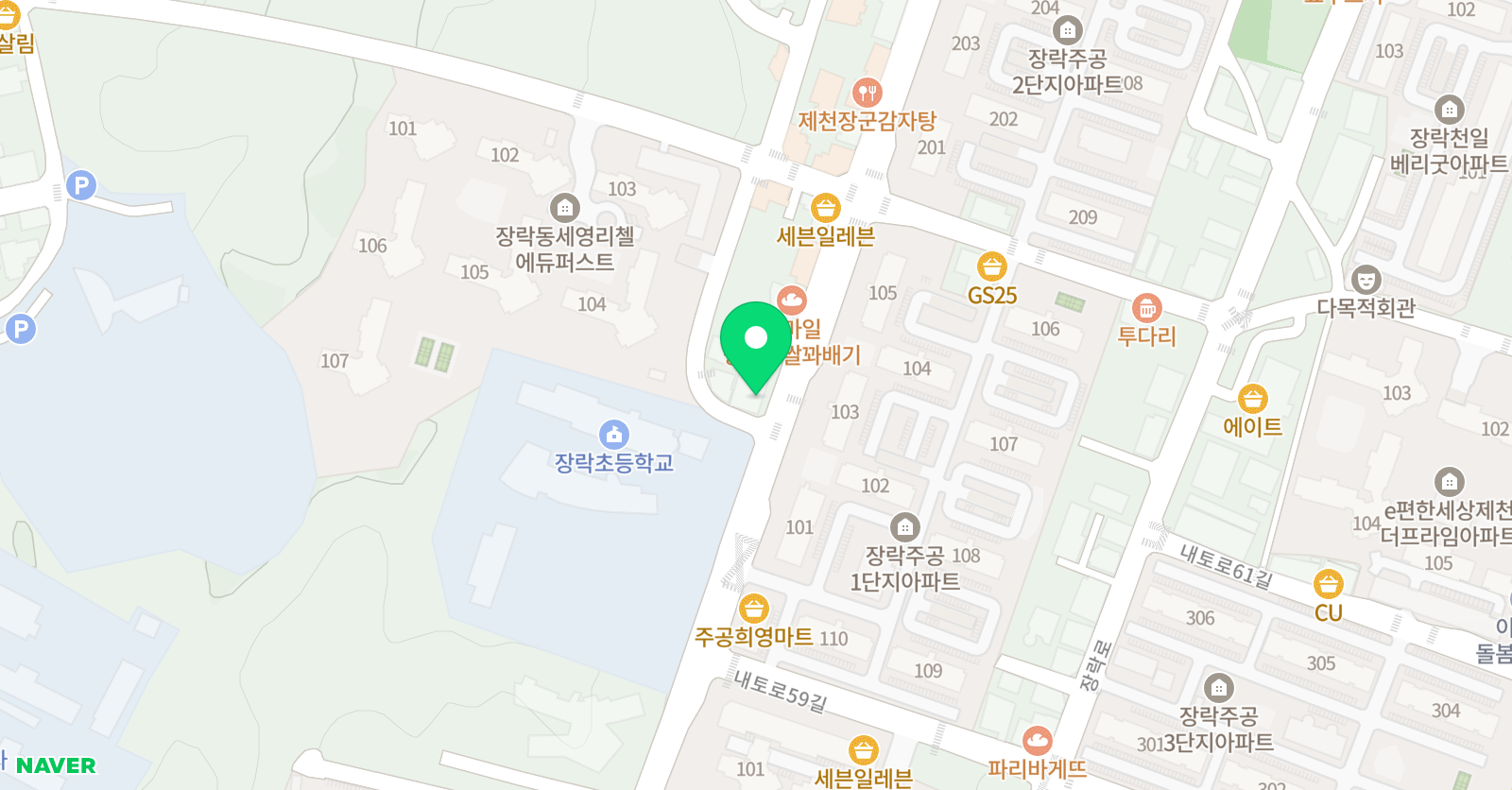 장락그림이야기 미술전문학원 위치