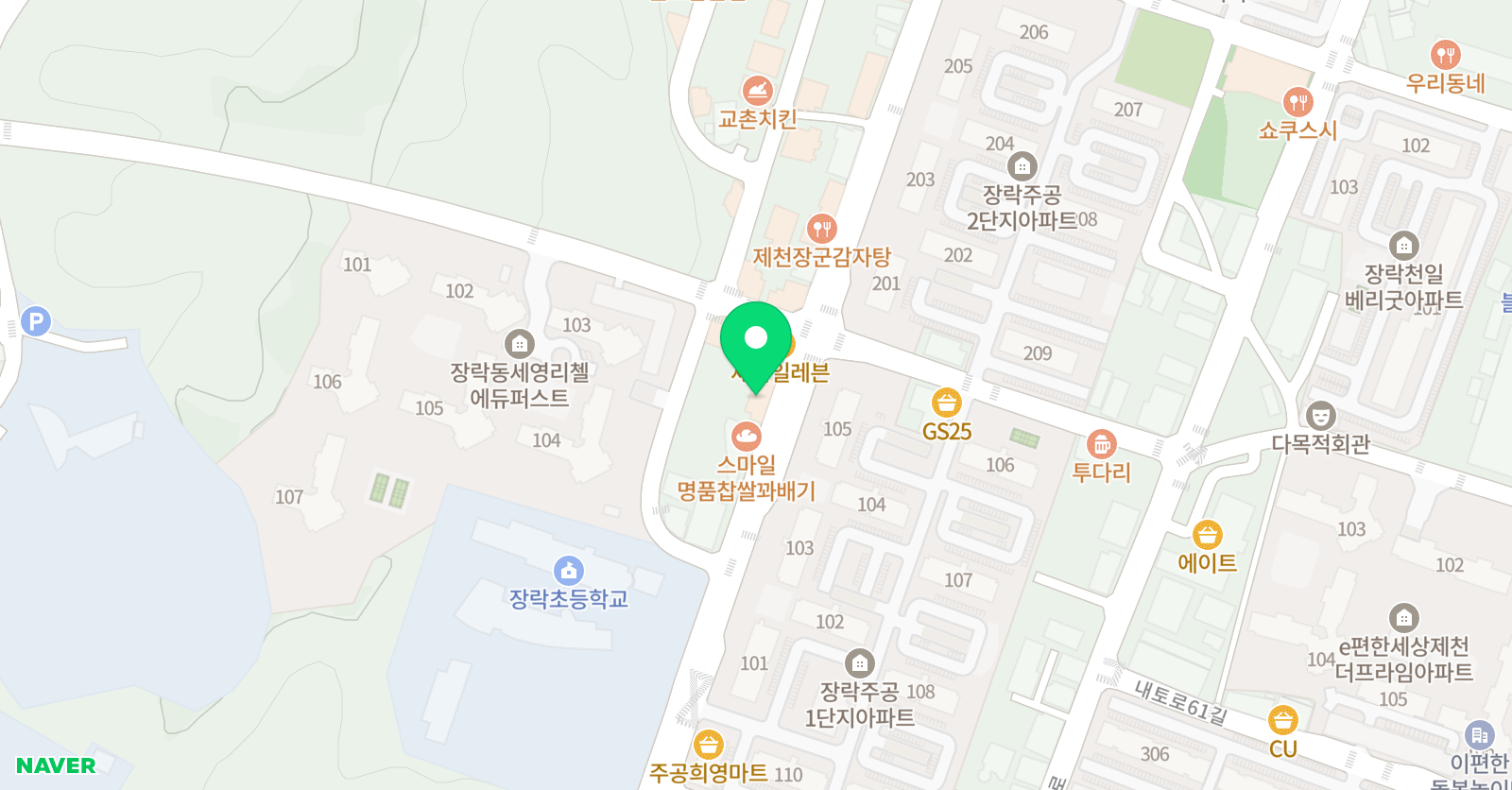 능률 영어수학학원 위치