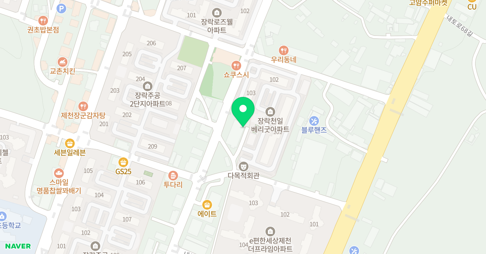 서일 영어학원 장락캠퍼스 위치
