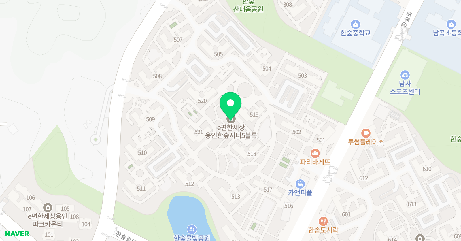 사고력이자라는 수학 용인 한숲시티점 위치