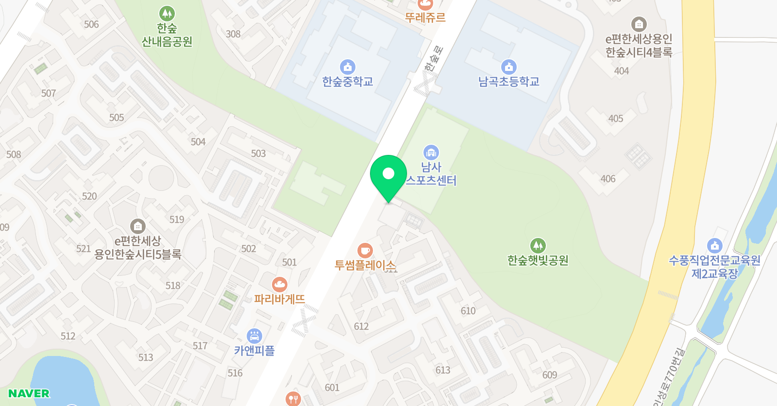 정상 어학원 용인한숲 분원 위치