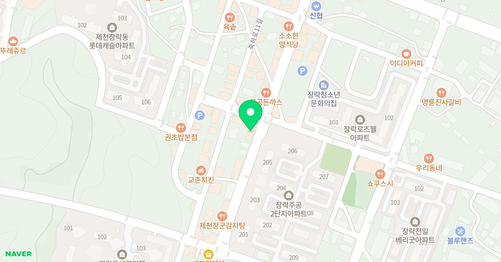 썬즈 학원 위치