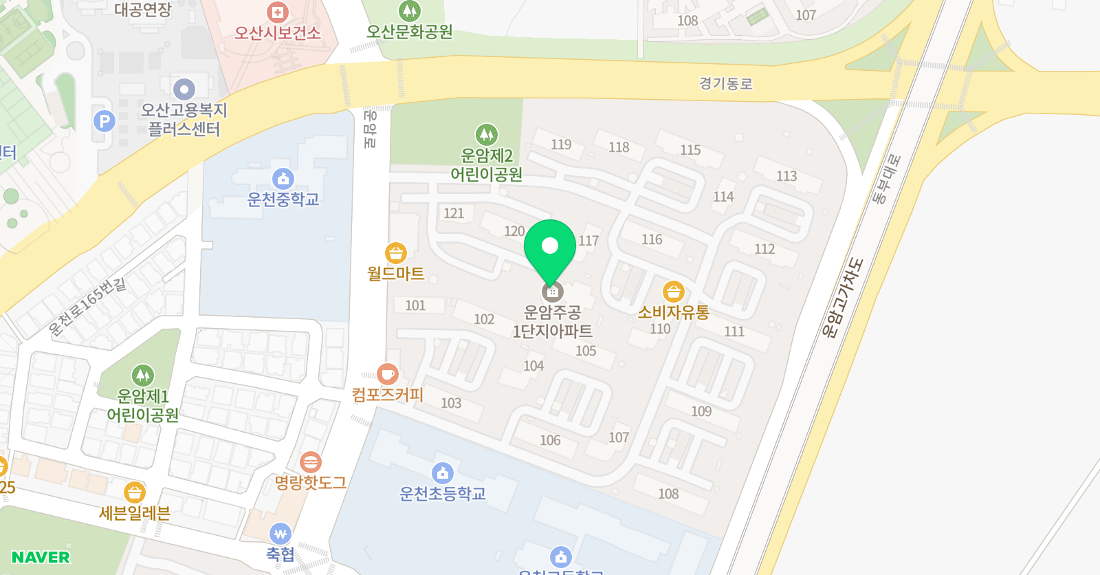 리드인 독서논술 엠베스트SE 오산운암1차점 위치
