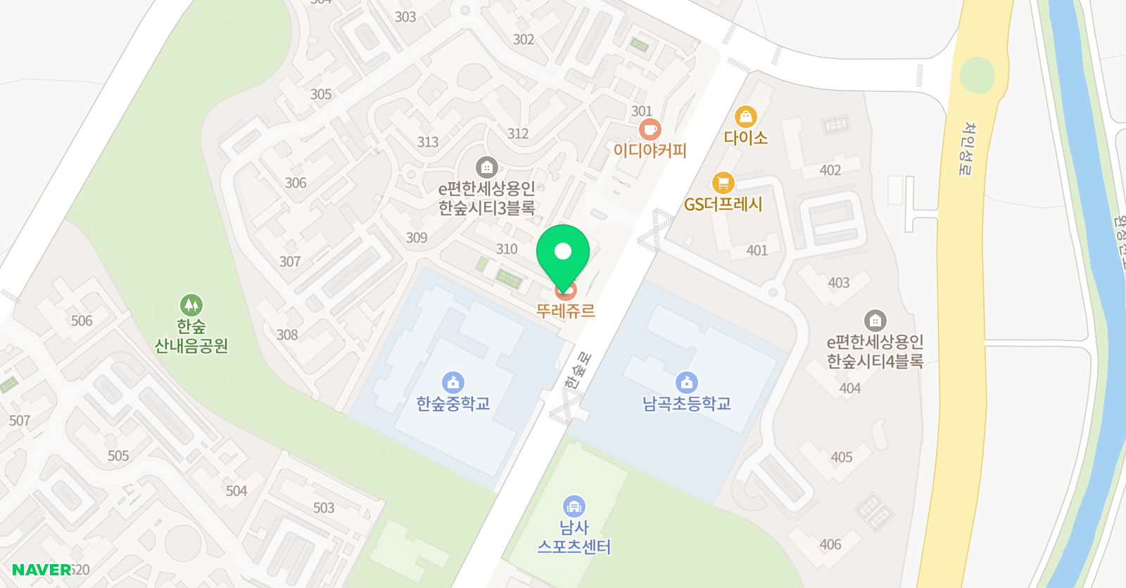 뮤엠 영어 한숲3NEST 위치