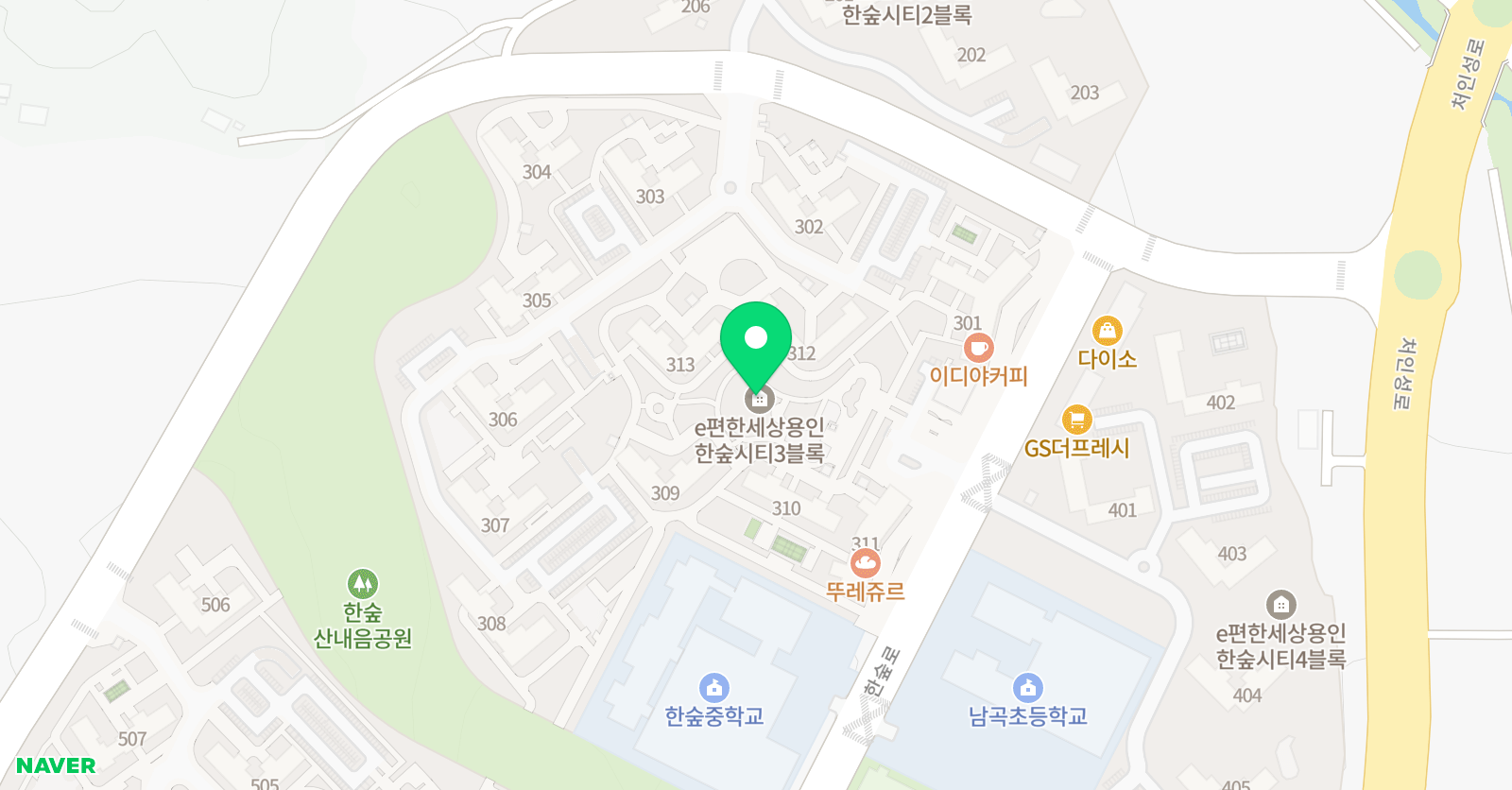 리드인독서논술 한숲시티 학원 위치