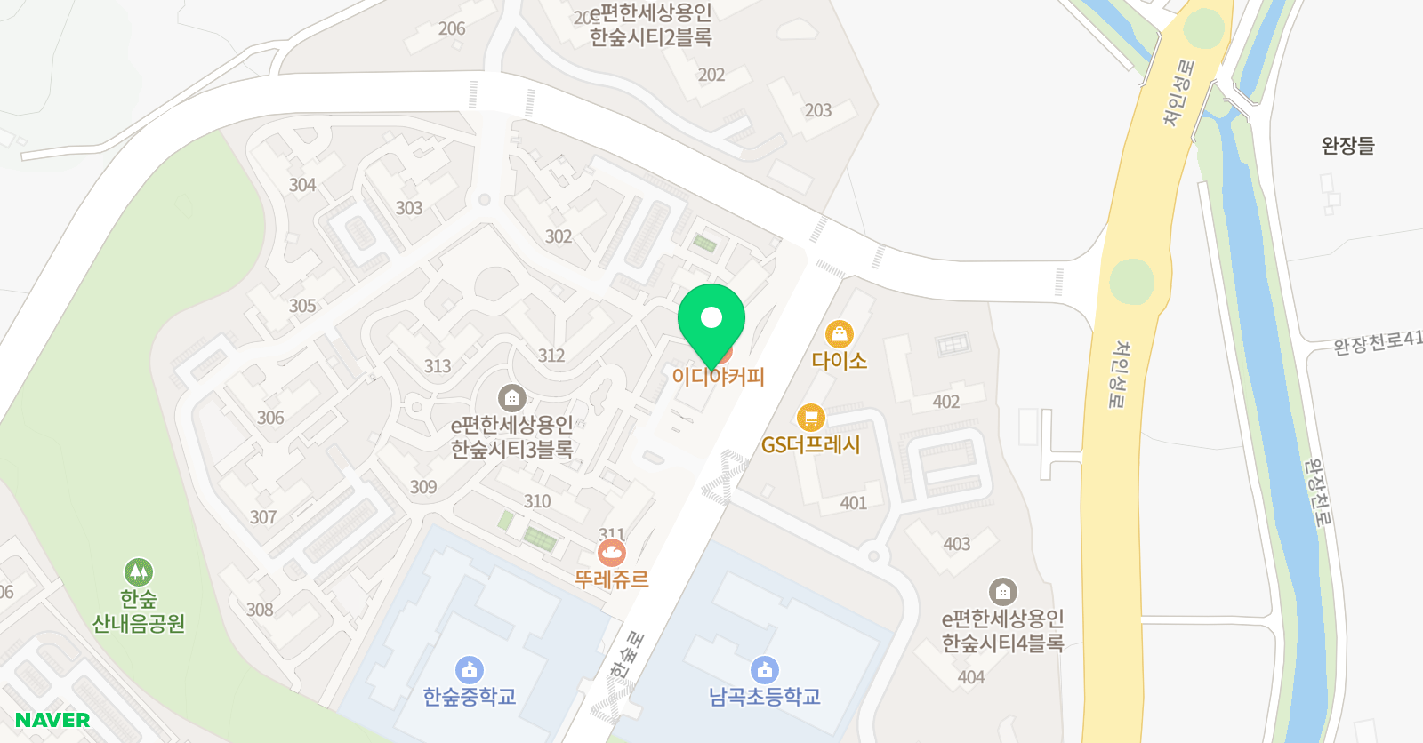 MTA 태권도 용인한숲점 위치