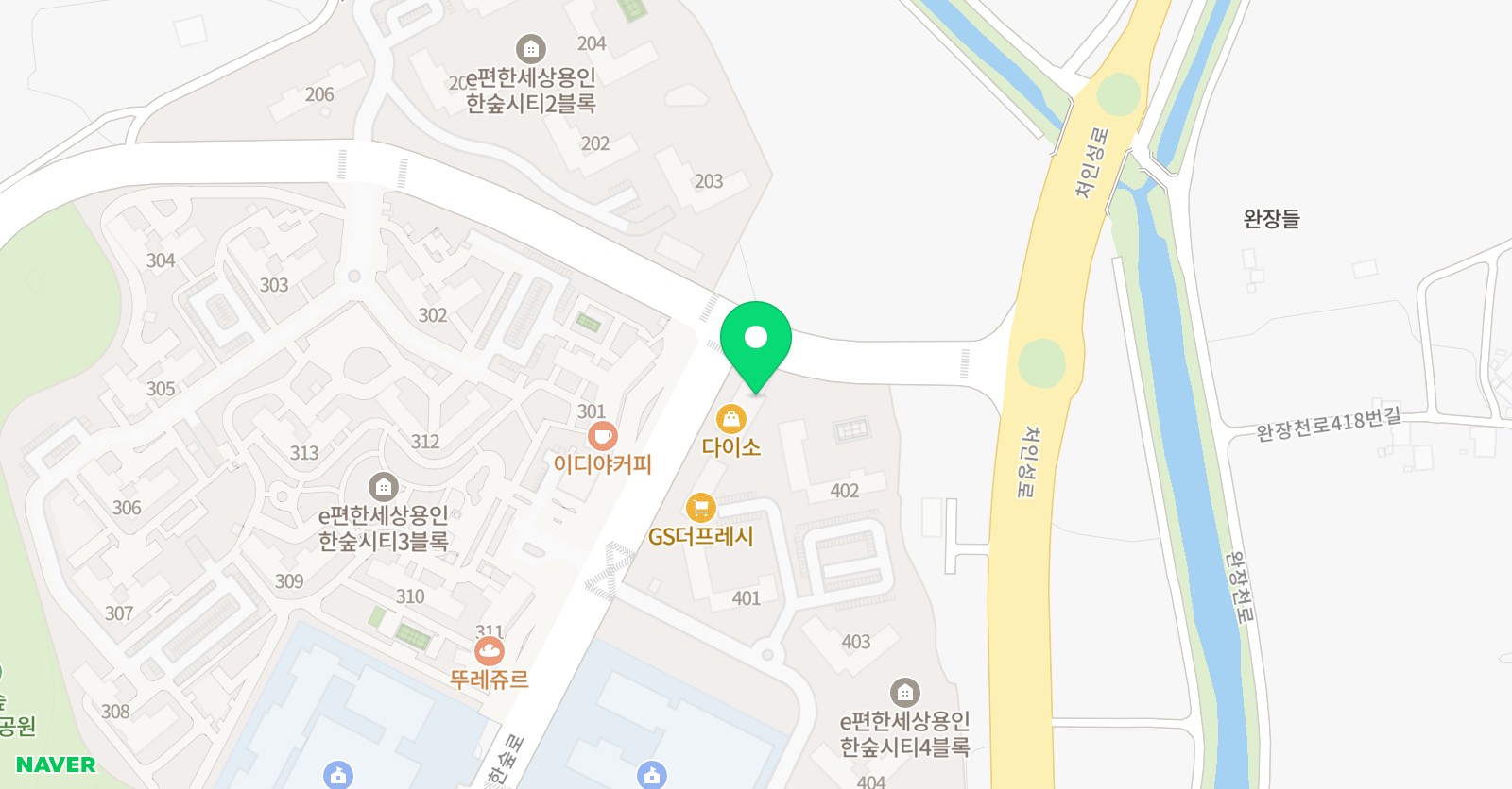 레이첼 영어수학학원 위치
