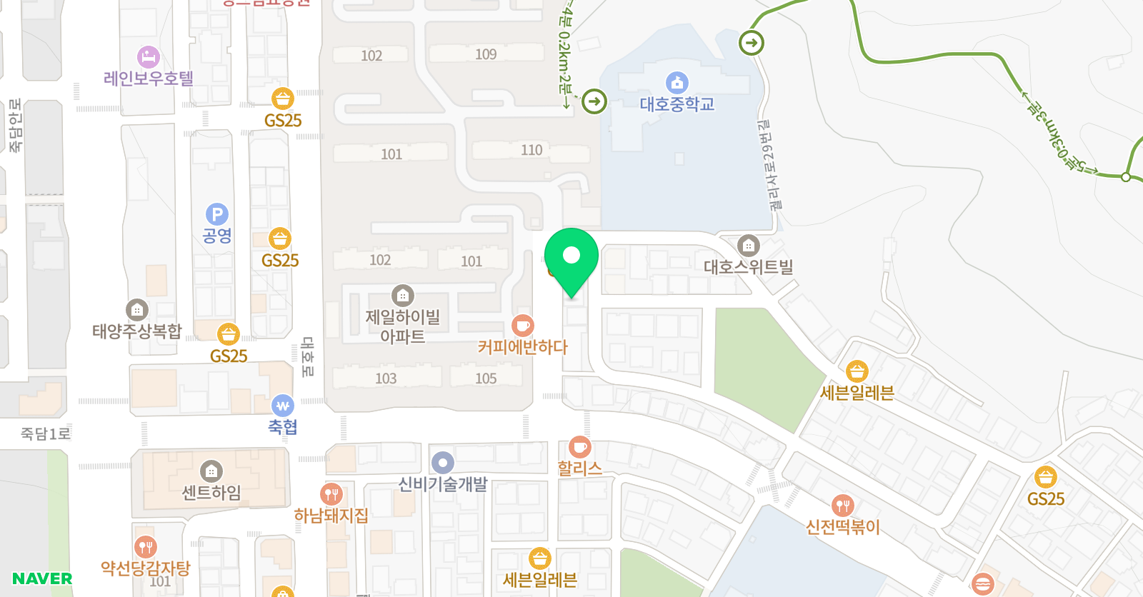 궐동 명품학원 위치
