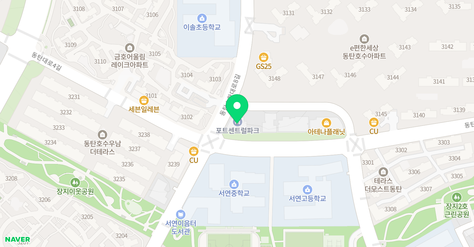 프라임 영어수학 동탄호수관학원 위치