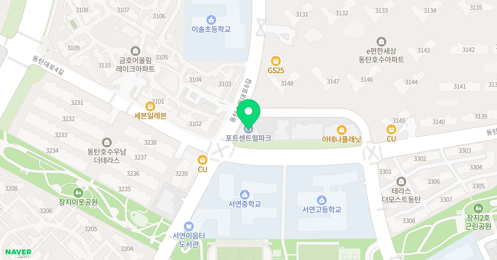점퍼즈 줄넘기클럽 동탄장지점 위치