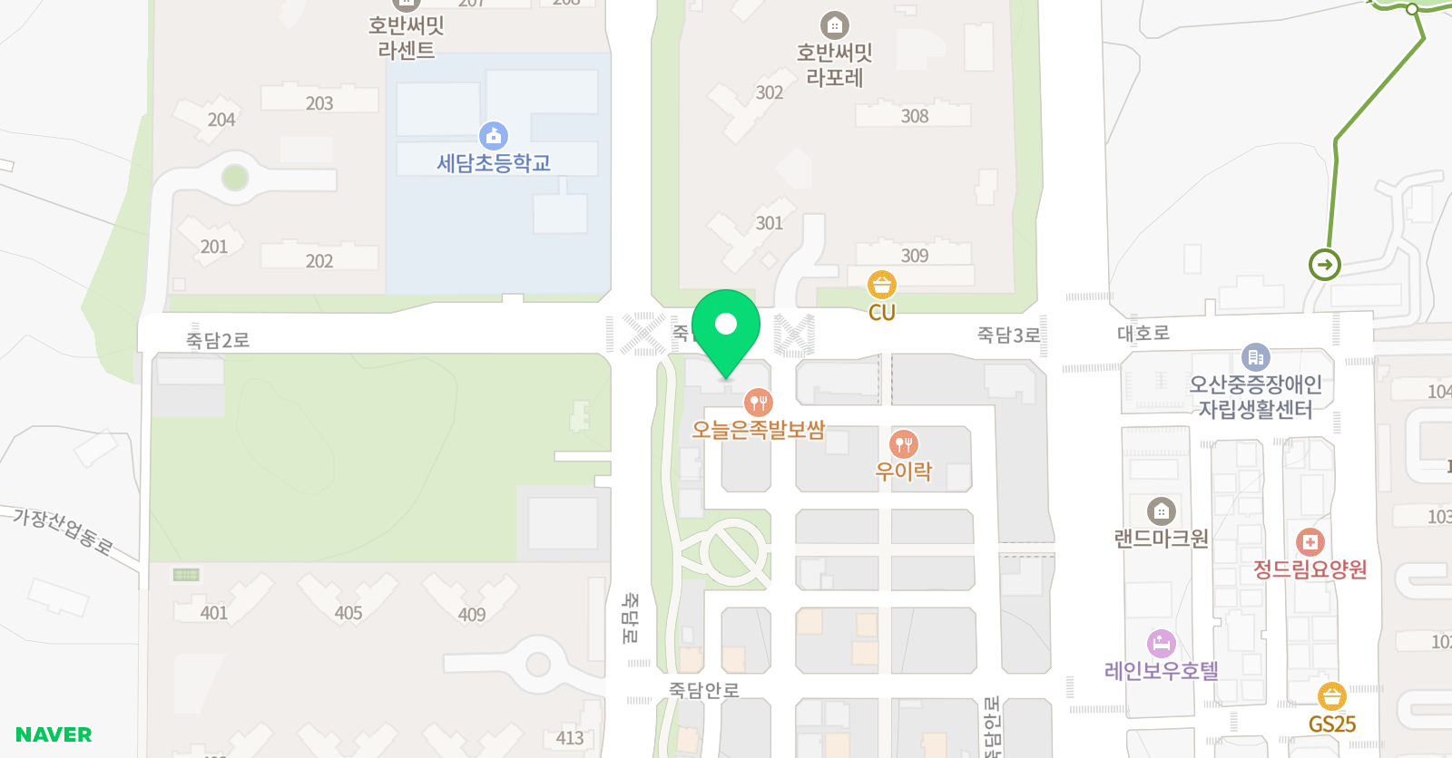 차오름 태권도 파워점핑줄넘기 위치