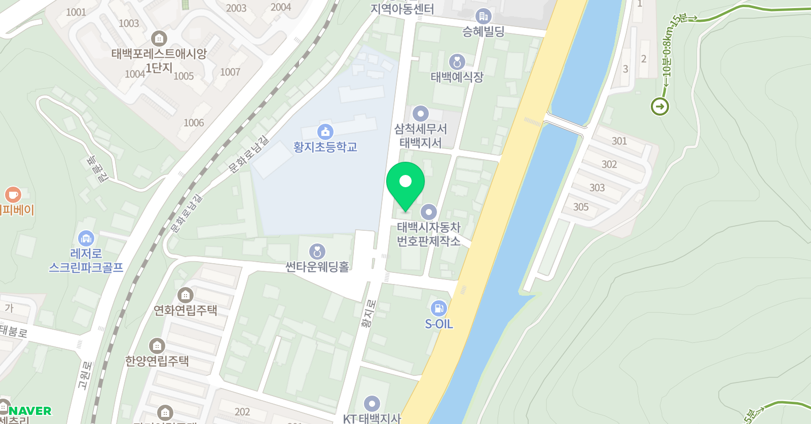 푸르넷아카데미 학원 강릉태백점 위치