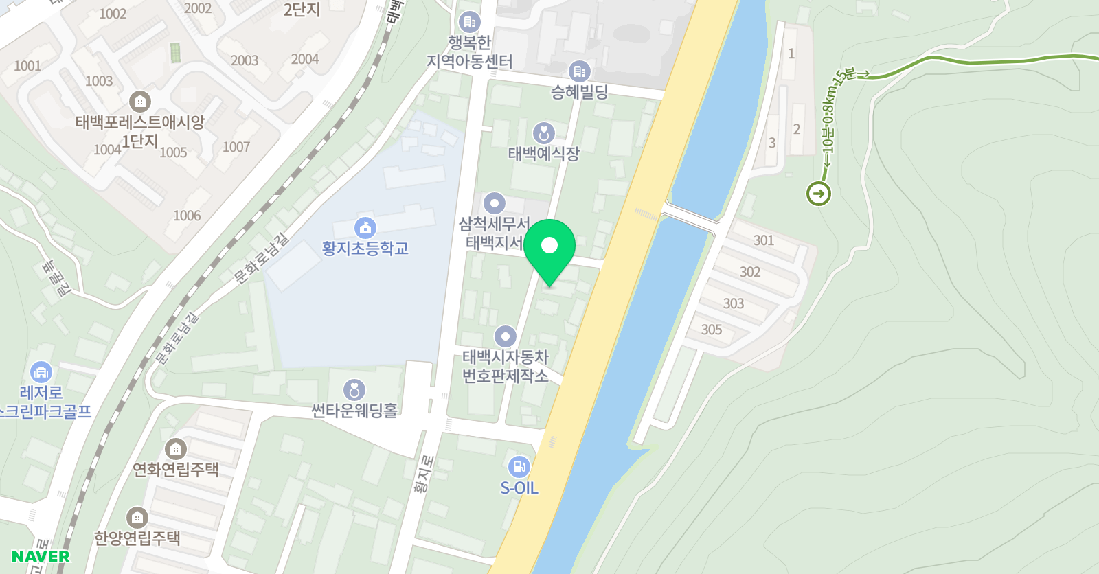 블랙벨트태백 태권도장 위치