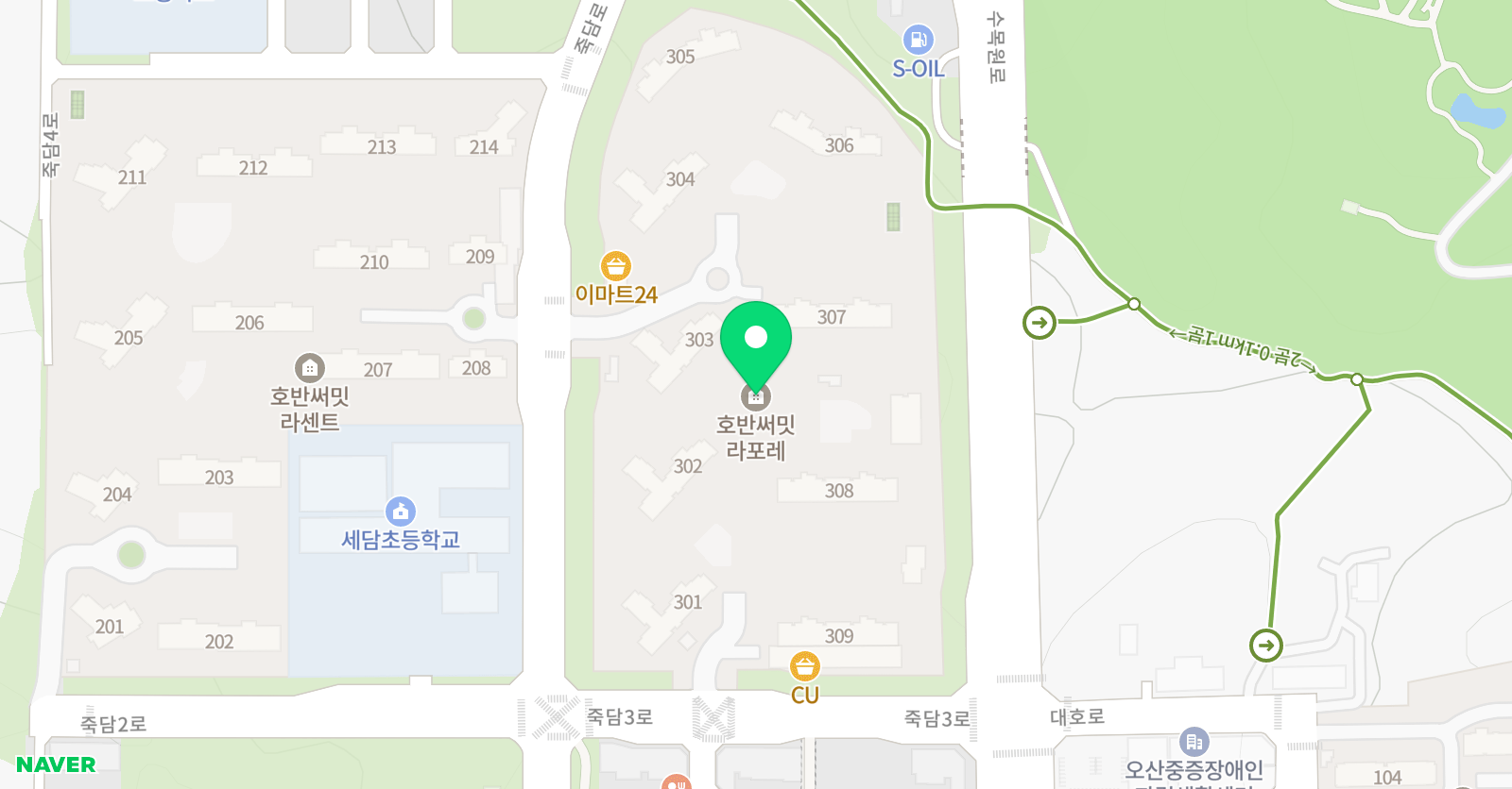 윤선생 우리집앞영어교실 오산호반써밋라포레점 위치