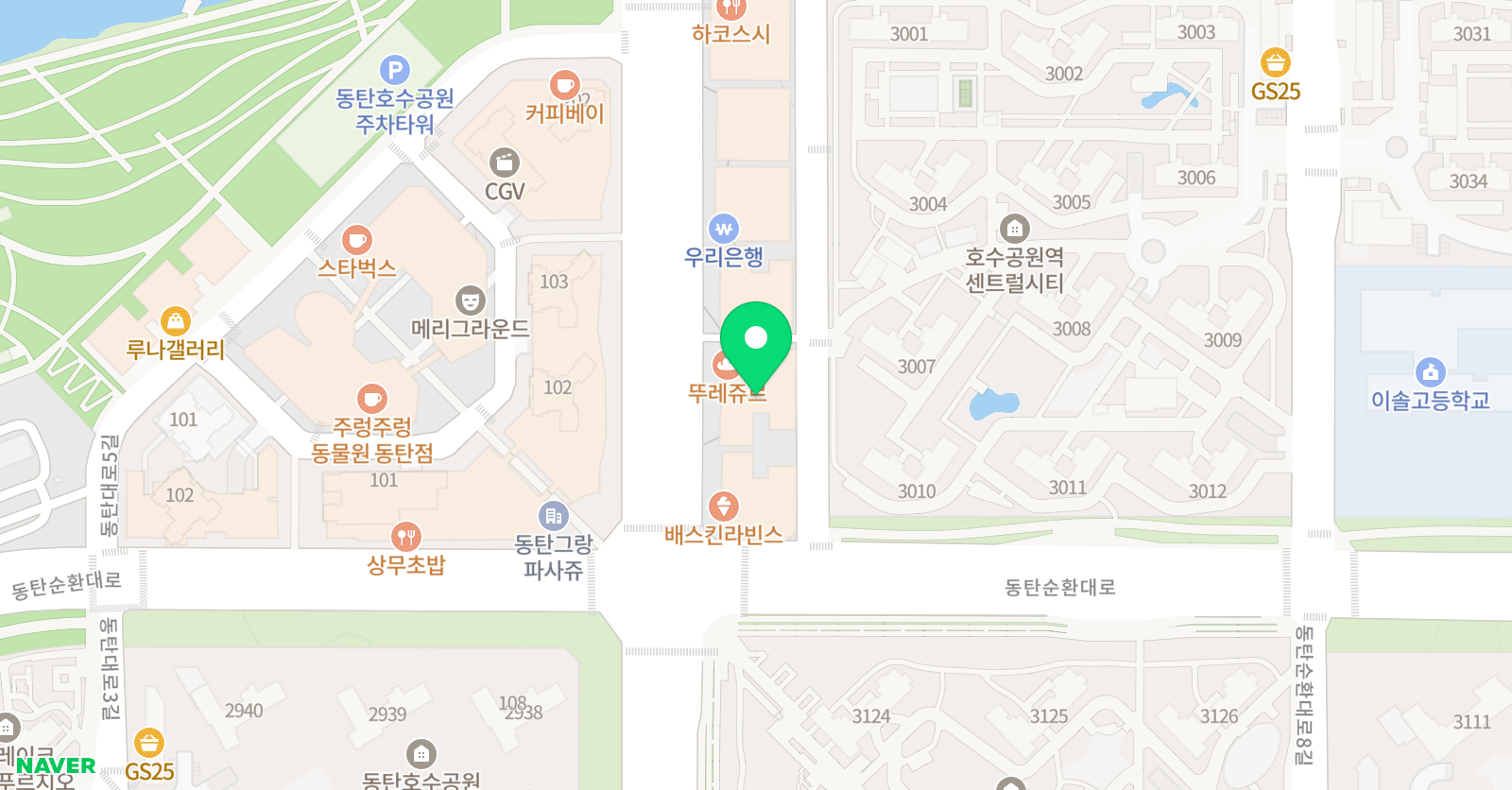 펜타 수학학원 프리미엄관 위치