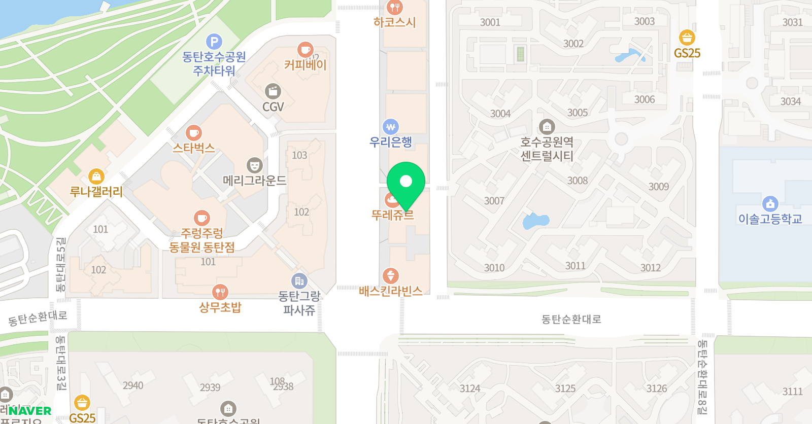 맘스플래닛 동탄센터 위치