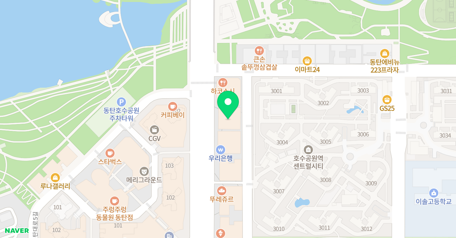EiE고려대어학원 남동탄캠퍼스 위치