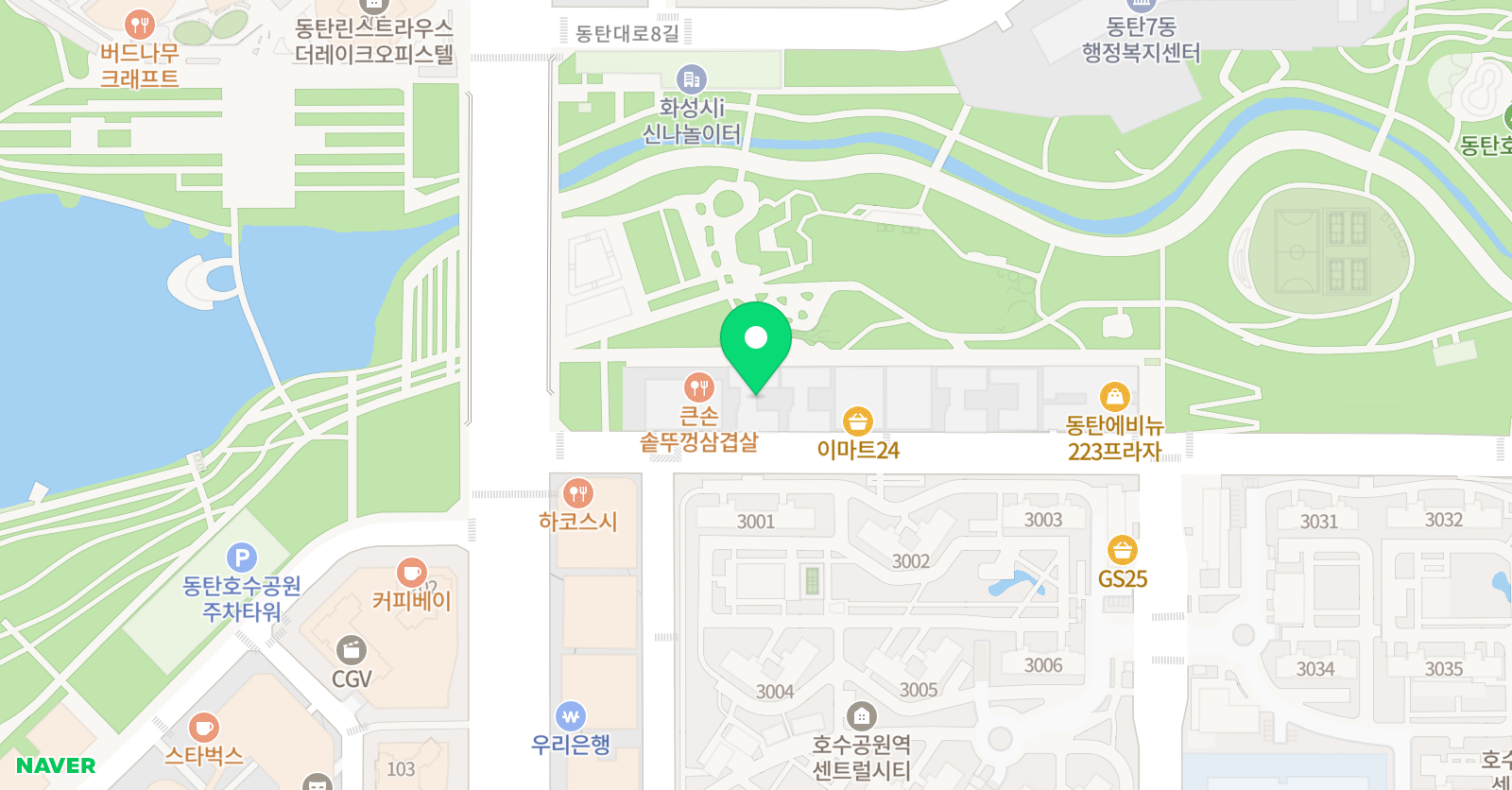 생각하는황소 동탄2관 학원 위치