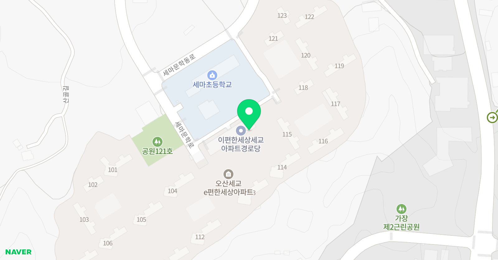 GnB 영어학원 세마캠퍼스 위치