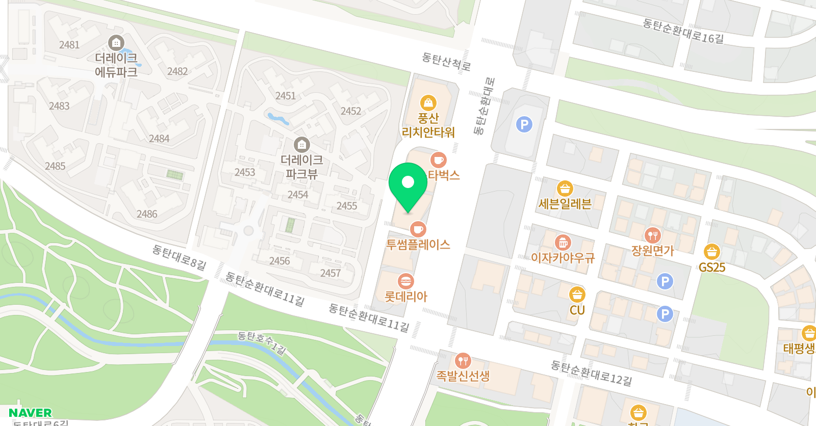 263 비버랑토리랑 초등전문학원 동탄산척점 위치