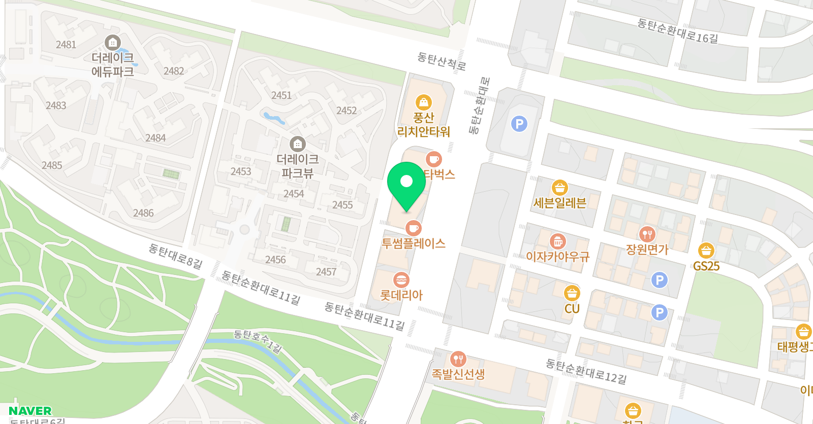 청담 어학원 남동탄브랜치 위치
