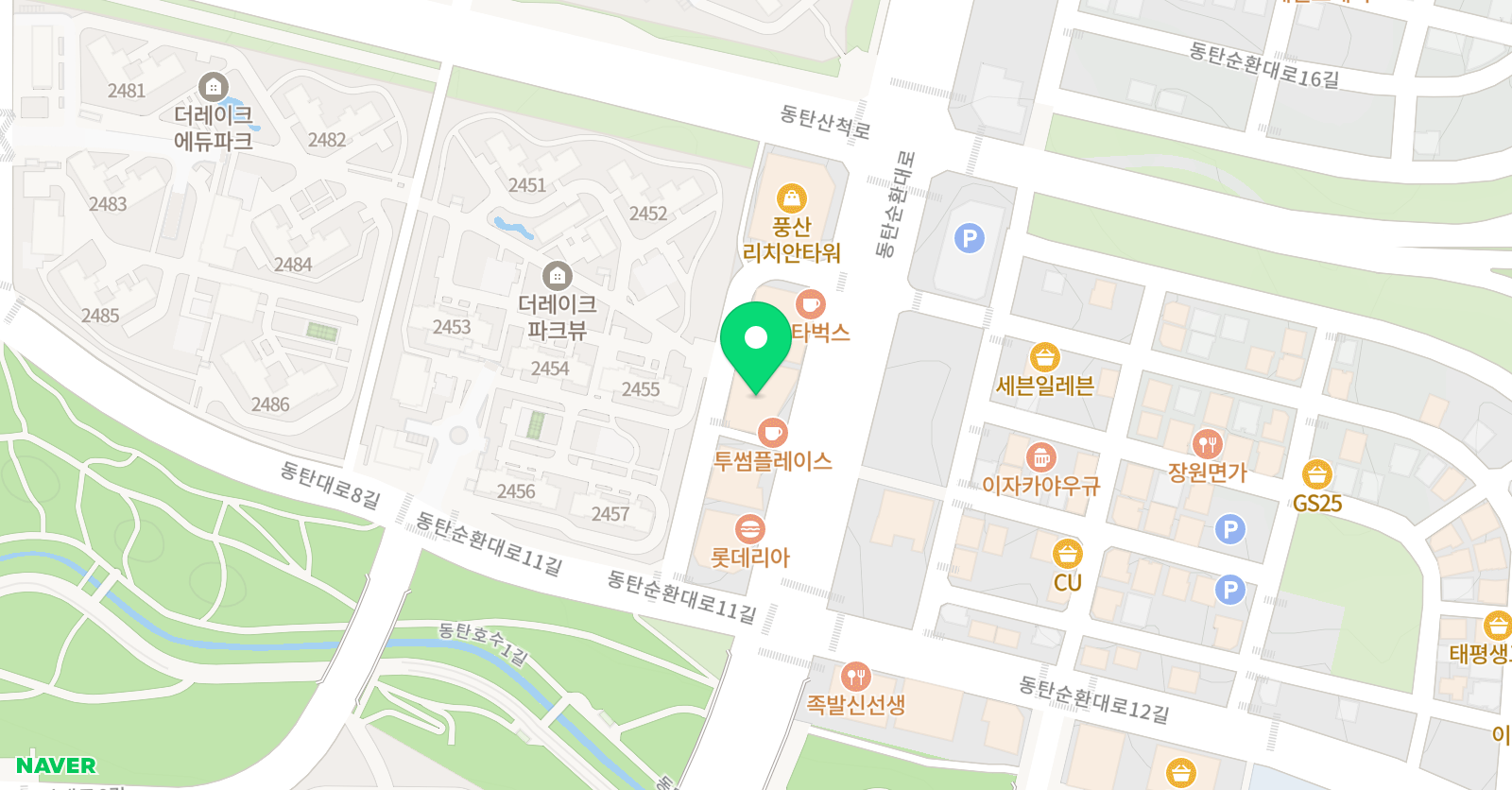 하비엘럭스 어린이수영장 호수점 위치