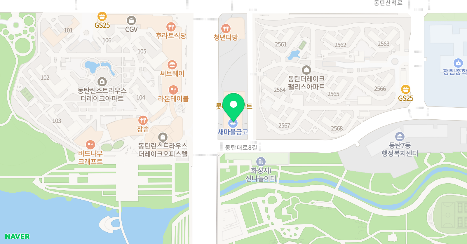책통클럽 동탄레이크프리미엄센터 위치