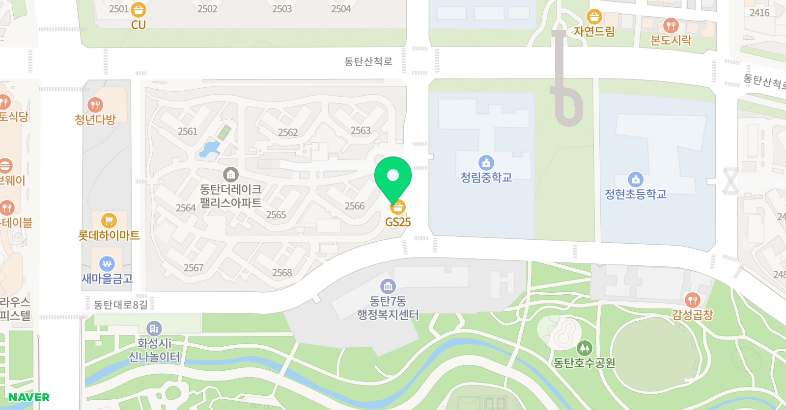 필아트 미술학원 동탄산척점 위치