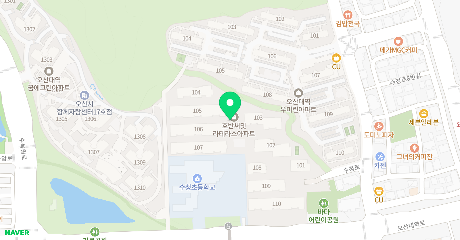 기탄 사고력교실 오산호반써밋라테라스점 위치