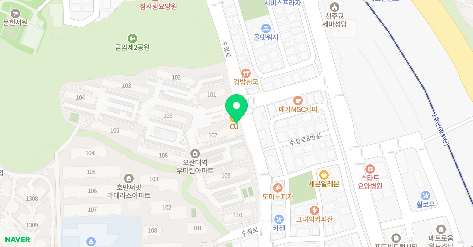 오산돌체 음악학원 위치