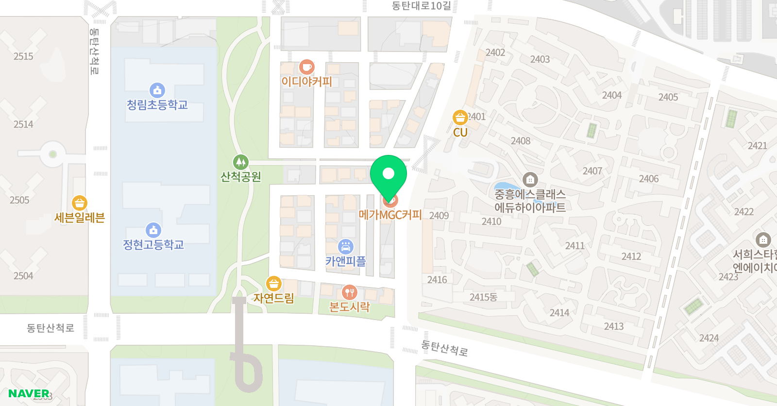 뮤엠 영어 2동탄중흥S클래스점 위치
