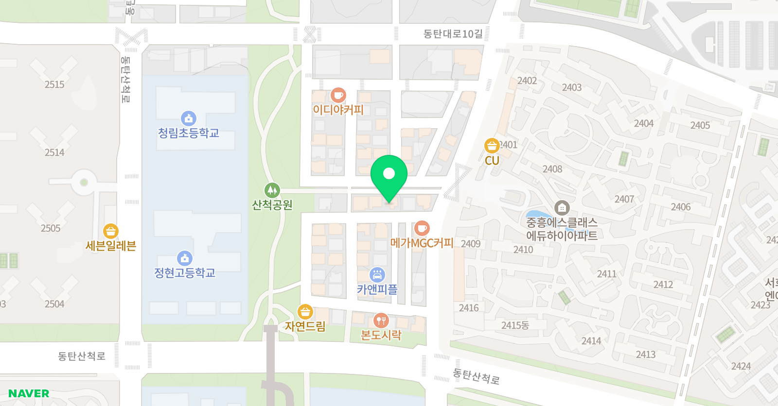 독서심리지도 열림 2동탄 목동점 위치