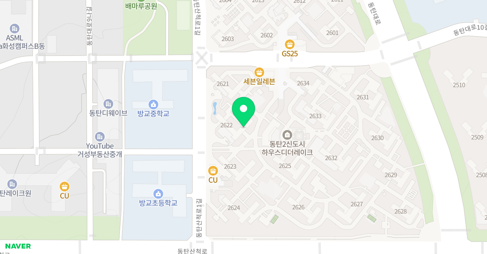 NE능률 주니어랩 동탄2방교1교실 위치