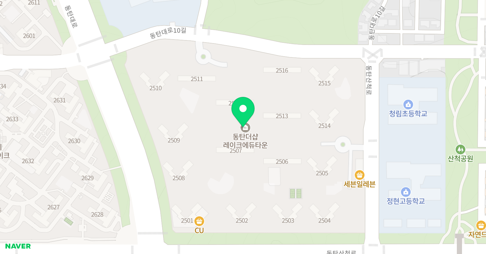 뮤엠 영어 2동탄더샵레이크NEST 위치