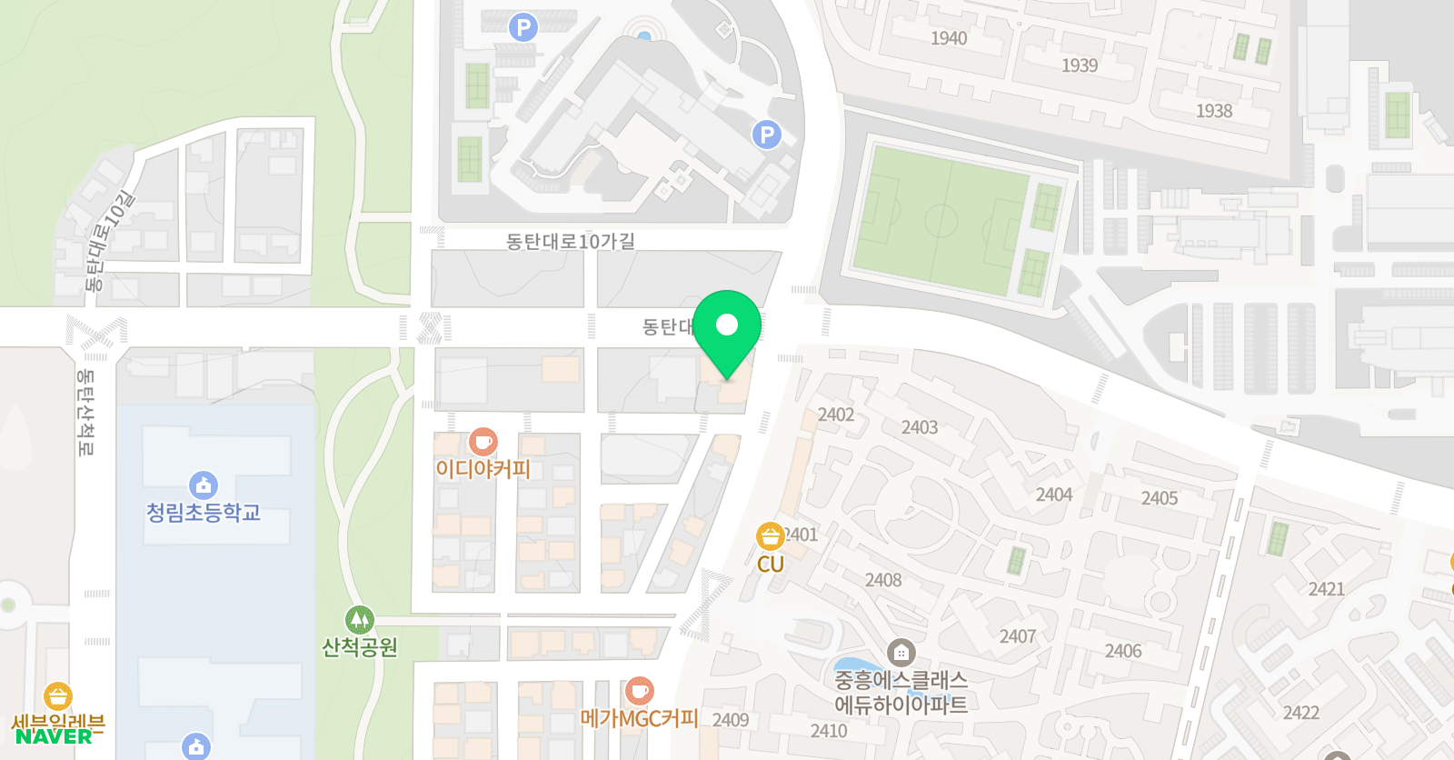 크리아트 동탄산척원 위치