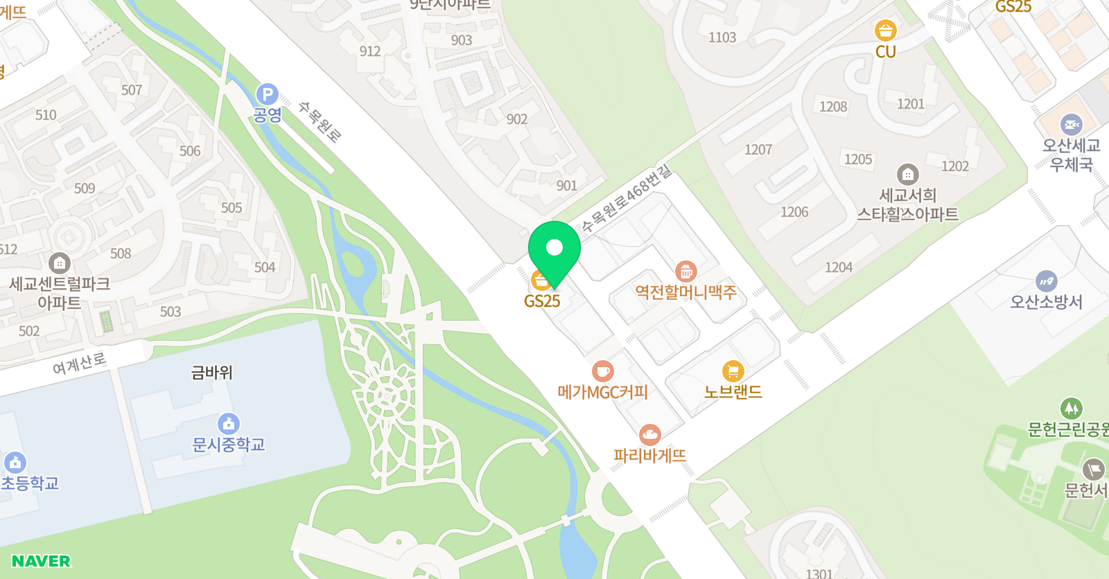 매쓰플랜 수학학원 오산세교지점 위치