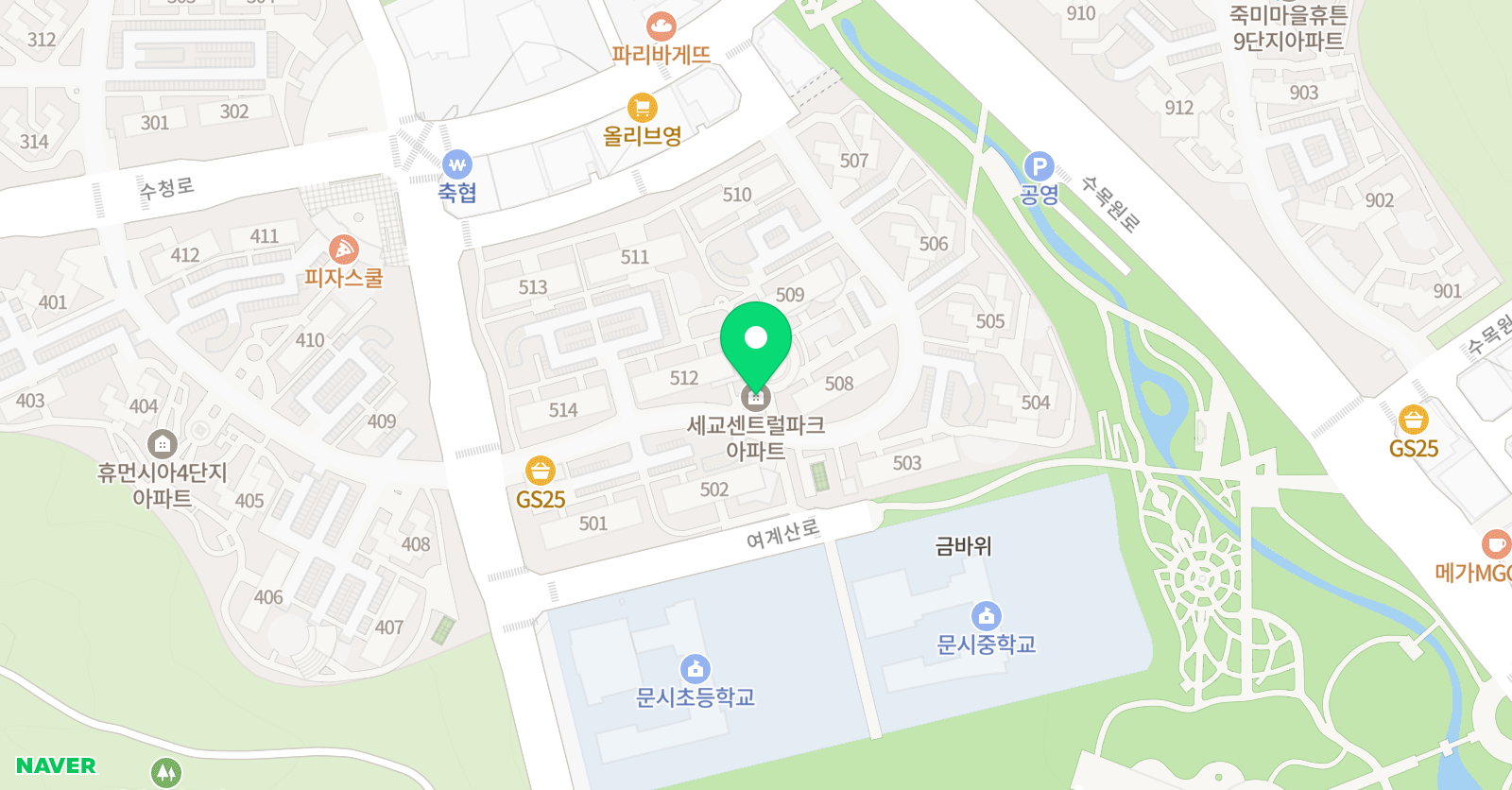 푸르넷 세교5단지 위치